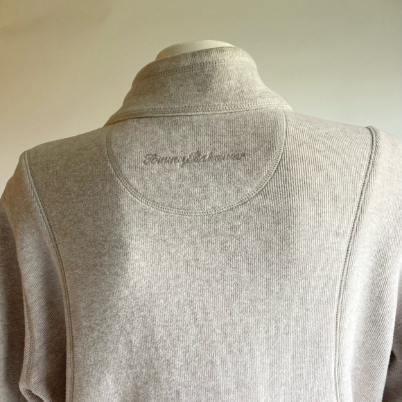 Men’s Tommy Bahama Oatmeal Cotton Full Zip Jacket size L - Picture 8 of 12